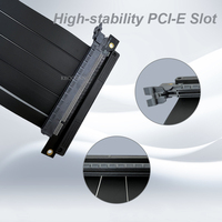 Reverse PCIE4.0x16 Riser Cable Câble d'extension de carte graphique PCI Express Ultra haute vitesse pour jeu vidéo (accessoires informatiques)