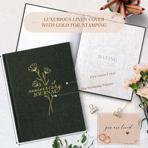 Tela de lino personalizada de tapa dura, planificador de boda, cuaderno, diario, impresión para el matrimonio - Product Image 6
