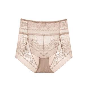 Sky <span class=keywords><strong>Things</strong></span> femmes sans couture taille haute dentelle Bikini slips <span class=keywords><strong>Sexy</strong></span> body-shaping coton entrejambe culotte tous les jours solide uni teint - Product Image 5