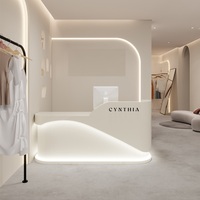 Comptoir de réception moderne de luxe en MDF, durable, écologique, facile à nettoyer, avec vitrine verrouillable, idéal pour bureaux, hôtels, supermarchés - Vente chaude