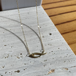 Collar de Plata de Ley S925 con Colgante de Gota de Agua Elegante y Borla de Diamantes Flotantes, Colgantes de Circonitas Apiladas - Product Image 2