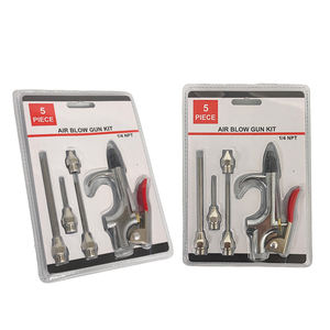 Bon marché Kit de pistolet à air comprimé Pistolet à poussière Pistola De Aire 5 pièces Ensemble d'outils de soufflage pneumatique Plumeau à air comprimé - Product Image 4
