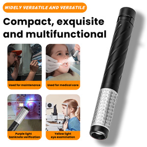 LED Multi Light Source Pen Light 13.5cm Built-In Battery <b>Type</b>-<b>C</b> Rechargeable Car Inspection Tool - Product Image 4