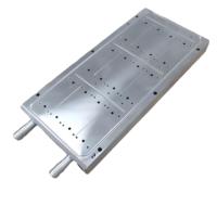 Placa de Enfriamiento de Agua de Aluminio Personalizada de 800W, Tubo de Cobre, Disipador de Calor Refrigerado por Líquido, Mecanizado CNC, Soldadura por Electroerosión, Unión con Epoxi, Industrial