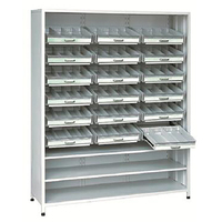Étagère de présentation de médicaments en acier pour pharmacie hospitalière, chariot à médicaments gris, modèle YFQ-H27, stockage pratique pour les fournitures et équipements médicaux
