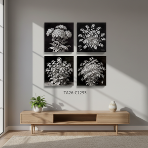 Set di Stampe su Tela con Illustrazioni Botaniche Vintage, Stampe Floreali e di Piante Antiche per Arredamento Rustico - Product Image 1