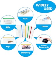 Meilleure vente, enveloppes transparentes à fermeture éclair A4 A5 A6 les moins chères, pochettes en plastique, étui à crayons, pochette réutilisable pour documents, factures, fichiers