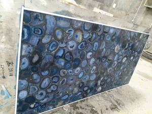 Piedra de ónix semipreciosa de ágata azul de nuevo diseño para pared, decoración Interior de lujo, hogar, Hotel, restaurante - Product Image 4