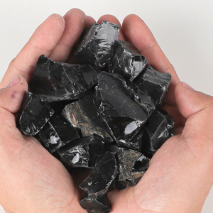 Verre igné <span class=keywords><strong>volcanique</strong></span> de style Feng Shui naturel d'obsidienne pour bijoux et artisanat spirituel cible de mascotte - Product Image 6