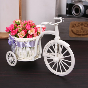 Bicycle Weaving <strong>Flower</strong> <strong>Basket</strong> Simulation <strong>Flower</strong> <strong>Basket</strong> <strong>Flower</strong> Arrangement Plastic Cane Weaving <strong>Basket</strong> - Product Image 3