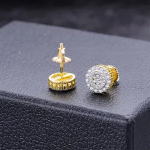 Lusso fatto a mano gemma di natale pietra strass dichiarazione diamante falso oro puro fantasia orecchini stampi per le donne bambini