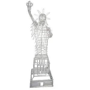 Placa de metal artesanal para a estátua da liberdade dos EUA, decoração de casa, artesanato, lembrança de edifício
