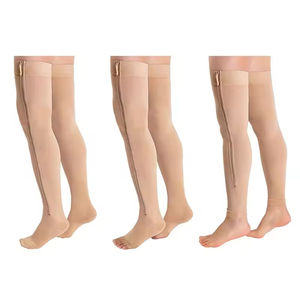 Medias de Compresión Firmes Personalizadas <span class=keywords><strong>para</strong></span> Soporte Médico, Anti-Várices y Edema, con Cierre, Hasta el Muslo, 20-30 mmHg - Product Image 4