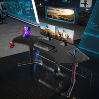 Usine en gros de haute qualité grand bureau de jeu pour Pc 180cm E Sports nouveau noir rvb Led personnalisé ordinateur Table de jeu bureau