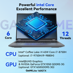 Getmi Lite 160gtx mới nhất 15 6 inch chơi game máy tính xách tay máy tính intel core i5 i7 CPU 16GB RAM 1TB SSD Windows 10 11 giá rẻ PC máy tính xách tay - Product Image 5