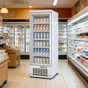 Vitrina Refrigerada Comercial para Supermercado, Exhibidor Vertical de Bebidas con Una Puerta de Vidrio, Vitrina Refrigerada al por Mayor - Product Image 1