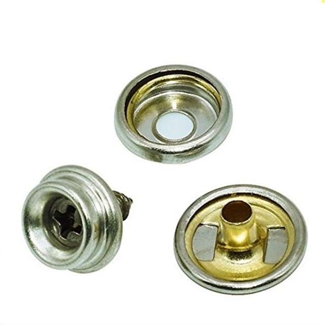Metal Snap Buttons 15mm Press Snap Buttons with Screw  Eco-friendly for the Yacht or for Tent