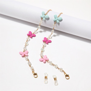 Cadena para Gafas Estilo Mariposa, Cadena Metálica Multicolor, Casual, Fresca, Dulce, para las Cuatro Estaciones, Antideslizante, Accesorio - Product Image 5