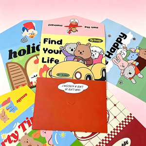 Biglietti d'Auguri Pieghevoli a Tre Ante con Simpatici Animali Cartoon, Biglietti per <span class=keywords><strong>Compleanno</strong></span>/Grazie/Complimenti da Regalare - Product Image 5