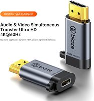 Adaptateur USB-C mâle vers HDTV femelle en alliage d'aluminium Biaze, convertisseur 4K60Hz Type-C/Thunderbolt 3, Plug & Play, modèle compact ZH288