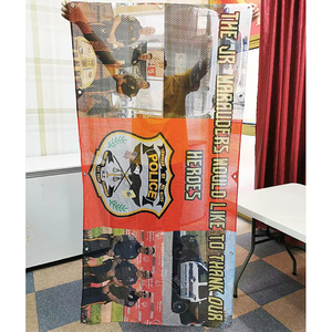 Malla de seguridad personalizada para construcción, pancarta perforada de poliéster de alta densidad resistente al viento para andamios en carreteras y señalización. - Product Image 5