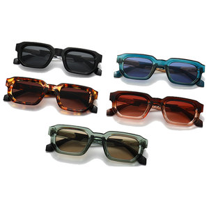 Custom Logo 2026 Vintage <b>Men</b> Women Narrow Punk Sun Glasses UV400 Small Frame <b>Square</b> <b>Sunglasses</b> - Product Image 4