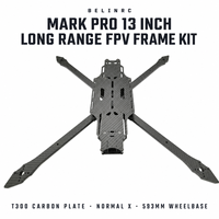 BelinRC 13 Inch 593mm Wheelblase T300 Pelat Karbon Normal Tipe X Kit Rangka Quadcopter Jarak Jauh 13/15 Inch untuk Drone FPV DIY