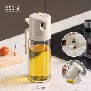550ml 19oz ev mutfak gereçleri cam 2 in 1 zeytinyağı dağıtıcı ve yemeklik yağ püskürtücü şişe - Product Image 4