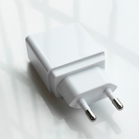 Cargador Rápido de Doble Puerto 20W PD QC3.0, Salida 5V/3A, Entrada 220V para Portátiles y Teléfonos Móviles, Enchufe Europeo, Alimentación de Escritorio