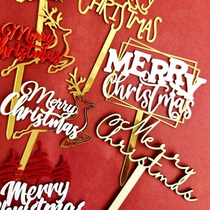 Decoraciones acrílicas para pasteles con temática navideña, miel y dulzura, suministros para fiestas, adornos para pasteles, tema navideño - Product Image 4