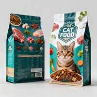 Sacs d'emballage pour aliments pour animaux de compagnie, personnalisés, imprimés, 1 kg, 5 kg, 10 kg, fond plat flexible, recyclables, pour aliments pour chiens et chats