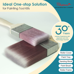 فرشاة طلاء بوردي مصنوعة في المصنع مباشرةً، فرشاة طلاء بمقبض خشبي لطلاء الجدران والأثاث - Product Image 1