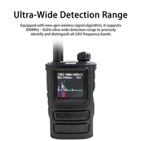 Detector Portátil de Espectro Completo 300MHz-6GHz, Escáner UAV con Modo Auriculares, Alcance de 1-2km, Batería de 12h para Patrullaje de Seguridad Anti-Drones