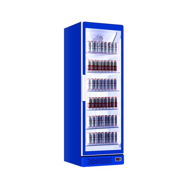 Commercial Vertical Display Freezer With Single-Temperature Glass Door 1-Door Refrigeration Equipment Fridge for Shop