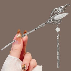 Horquilla de Pelo Estilo Chino para Mujer, Horquilla Vintage con Borlas de Flores, Exquisita Horquilla con Perlas Florales Transparentes, Joyería y Accesorios para el Cabello - Product Image 6