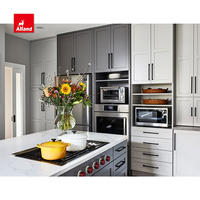 Armoires de cuisine sur mesure de style Shaker Allandcabinet avec prix de gros d'usine, armoires de cuisine en acier inoxydable de luxe