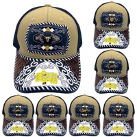 Gorra de Béisbol Unisex con Logo 3D de Metal Estilo Occidental, Estampado en Serigrafía, Cierre a Presión, Moderna, de Mezclilla, Lona, Jersey y Malla para Exteriores