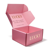 Boîtes d'expédition en carton ondulé avec couvercle intérieur imprimé à chaud doré pour l'emballage cadeau d'huiles essentielles, de soins de la peau et de sérums