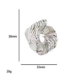 Irregular <strong>Abstract</strong> Boho <strong>Designer</strong> Swirl Earrings Hoop Dangle Retro Style Vintage Chunky Exaggeration Gold <strong>Jewelry</strong> Earrings - Product Image 6