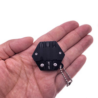 Moneda hexagonal portátil multifuncional para exteriores, cuchillo de monedas plegable EDC, llavero, destornillador, armas, herramientas de supervivencia, bolsillo
