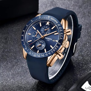 Reloj Deportivo Cronógrafo para Hombre Drioshipping 2615, Marca de Lujo, Resistente al Agua, Luminoso, con Correa de Silicona, Moderno, para PC - Product Image 5