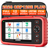 Escáner de Diagnóstico para Automóviles CRP129E PLUS, Pantalla LCD Roja, OBD2, Sistema Completo, 12V, Bluetooth, Herramienta Universal