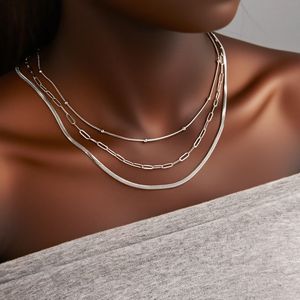 YWXS Ingrosso 10 pz/set Catena 1.5mm 2mm 45cm in Acciaio Inossidabile Oro 18k Argento, Catena a O, Catena con Perline, Accessorio per Collana Fai da Te, Gioielli - Product Image 5
