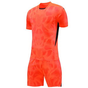 サッカージャージセット3D刺繍パーソナライズカスタマイズスポーツウェアブルーレッドイエローメンズトップ - Product Image 3