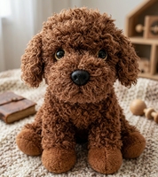 Jouets en peluche en gros pour chiots, figurines personnalisées Labradoodle, fabricant de peluches douces et amusantes pour enfants, cadeaux animaux en peluche doux