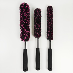 Spazzola per Ruote in Microfibra Rosa Pieghevole per <span class=keywords><strong>Lavaggio</strong></span> <span class=keywords><strong>Auto</strong></span> con Manico Lungo - Product Image 1