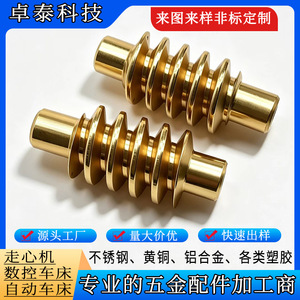 Pièces de moteur à engrenages à vis sans fin Zhuotai Technology en cuivre à double tête pour robot de nettoyage de vitres, usinées CNC avec précision de finition - Product Image 2