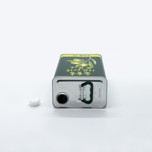 Lata Rectangular Vacía de Hojalata para Alimentos de 3 Litros para Aceite de Oliva con Tapa de Plástico - Product Image 4