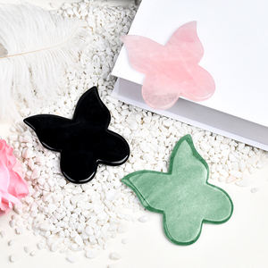 Populaire papillon forme visage soins <span class=keywords><strong>de</strong></span> la peau Rose Quartz Guasha outil <span class=keywords><strong>de</strong></span> Massage Logo personnalisé visage serrer Anti-âge Jade Gua Sha <span class=keywords><strong>pierre</strong></span> - Product Image 3