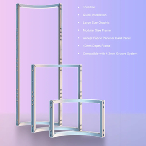 Système de stand modulaire en aluminium de 62 mm d'épaisseur, à plusieurs étages, pour exposition portable en salon professionnel - Product Image 3